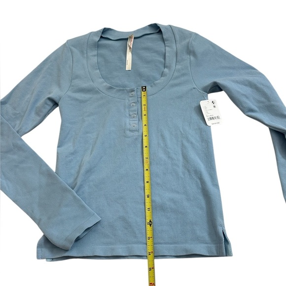 NWT Free People Intimately Light Blue Long Sleeve Shirt M - Picture 9 of 9